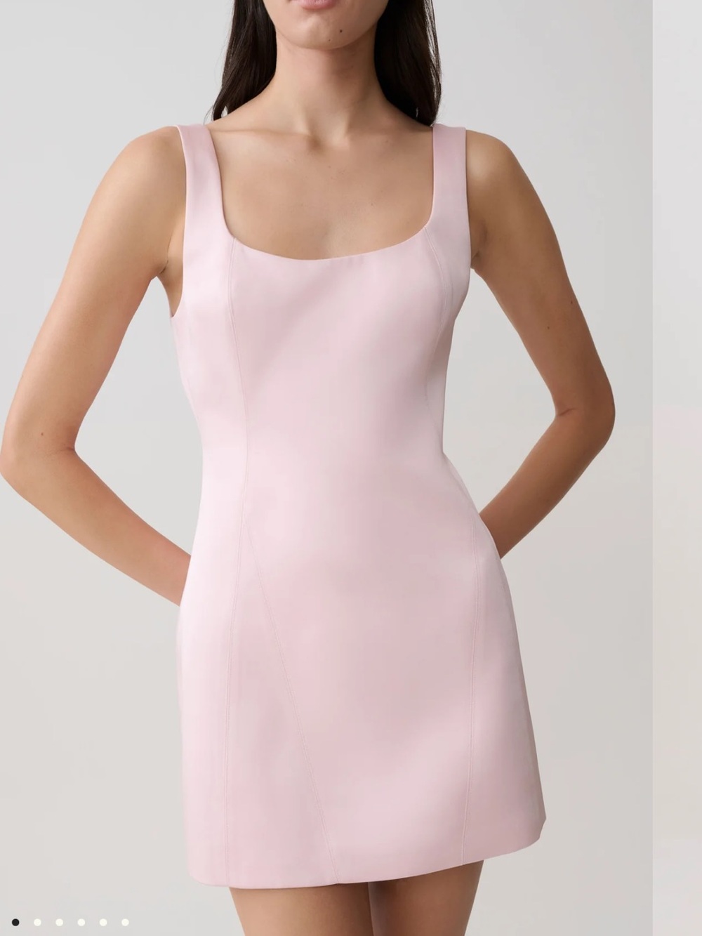 Meshki Satin Mini Dress - Pale Pink